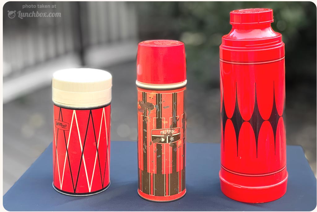 Insulated Aladdin Thermos,red Black,retro,plastic Coffee Thermos