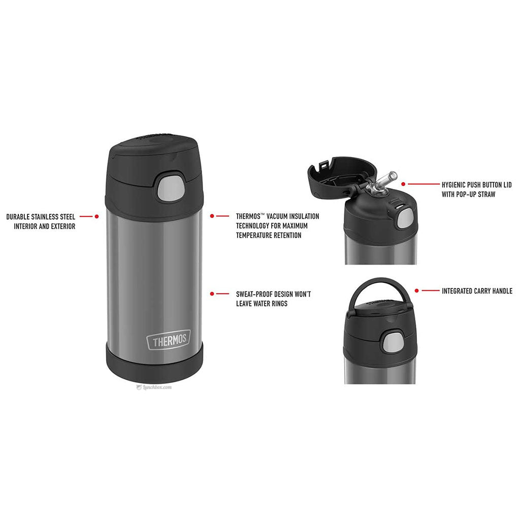 Thermos FUNtainer (w/Carry Loop) Replacement Lid - BLACK
