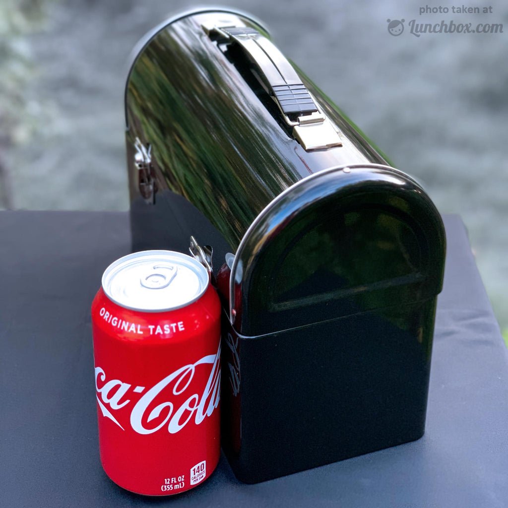 Plain Metal Dome Lunchbox - Black