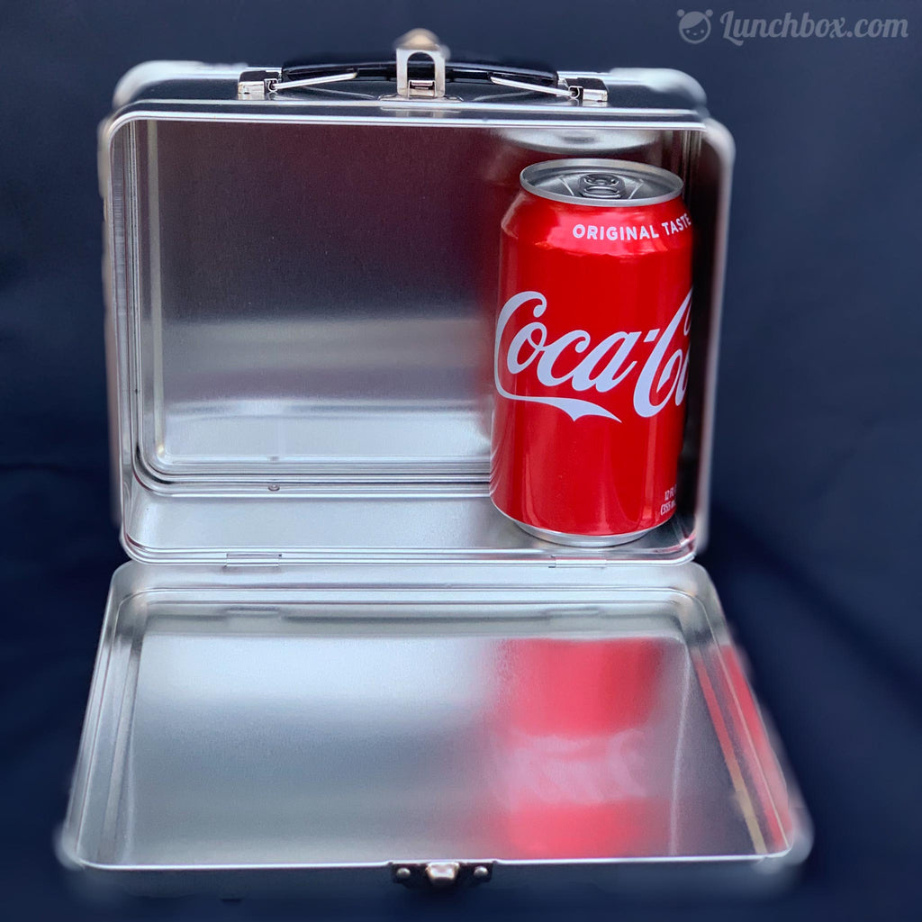 Plain Metal Snack Box / Red Small Lunchbox Retro Lunch Box