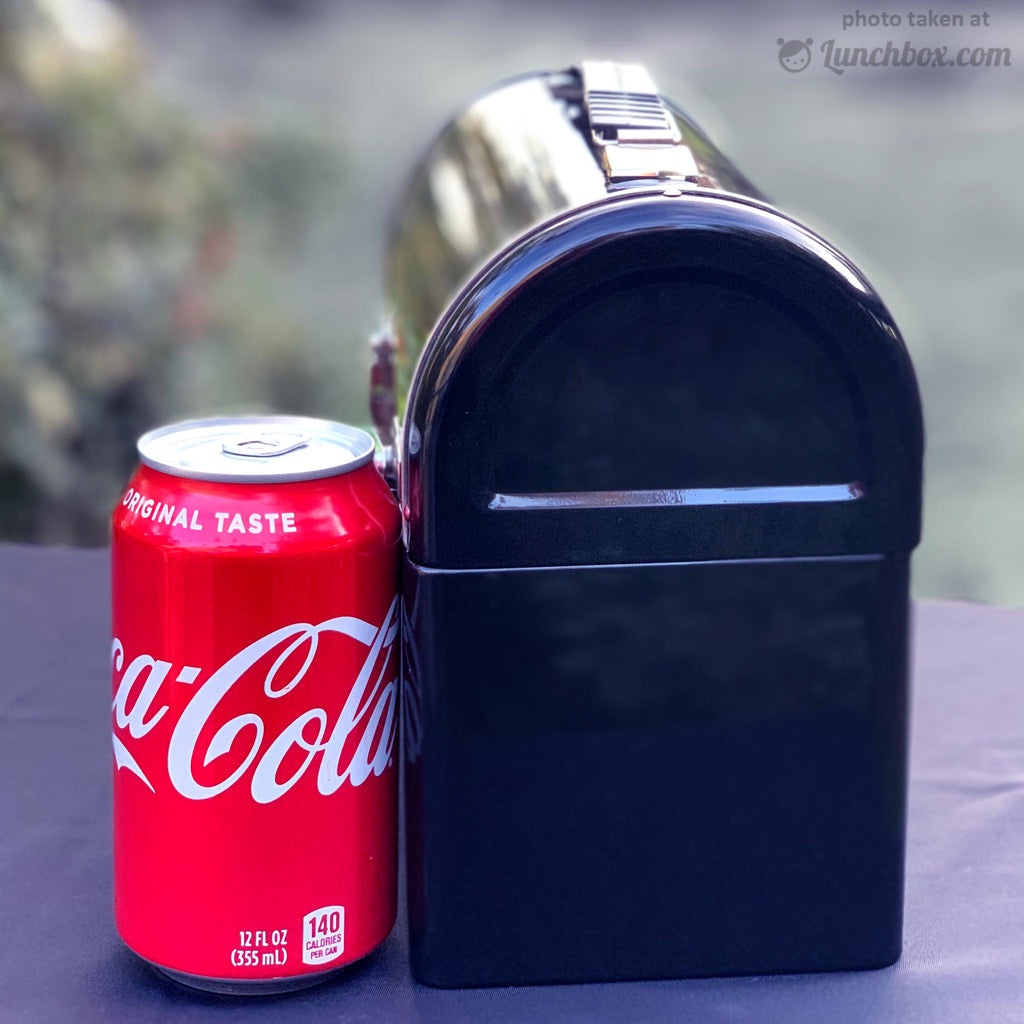 Plain Metal Dome Lunchbox - Black