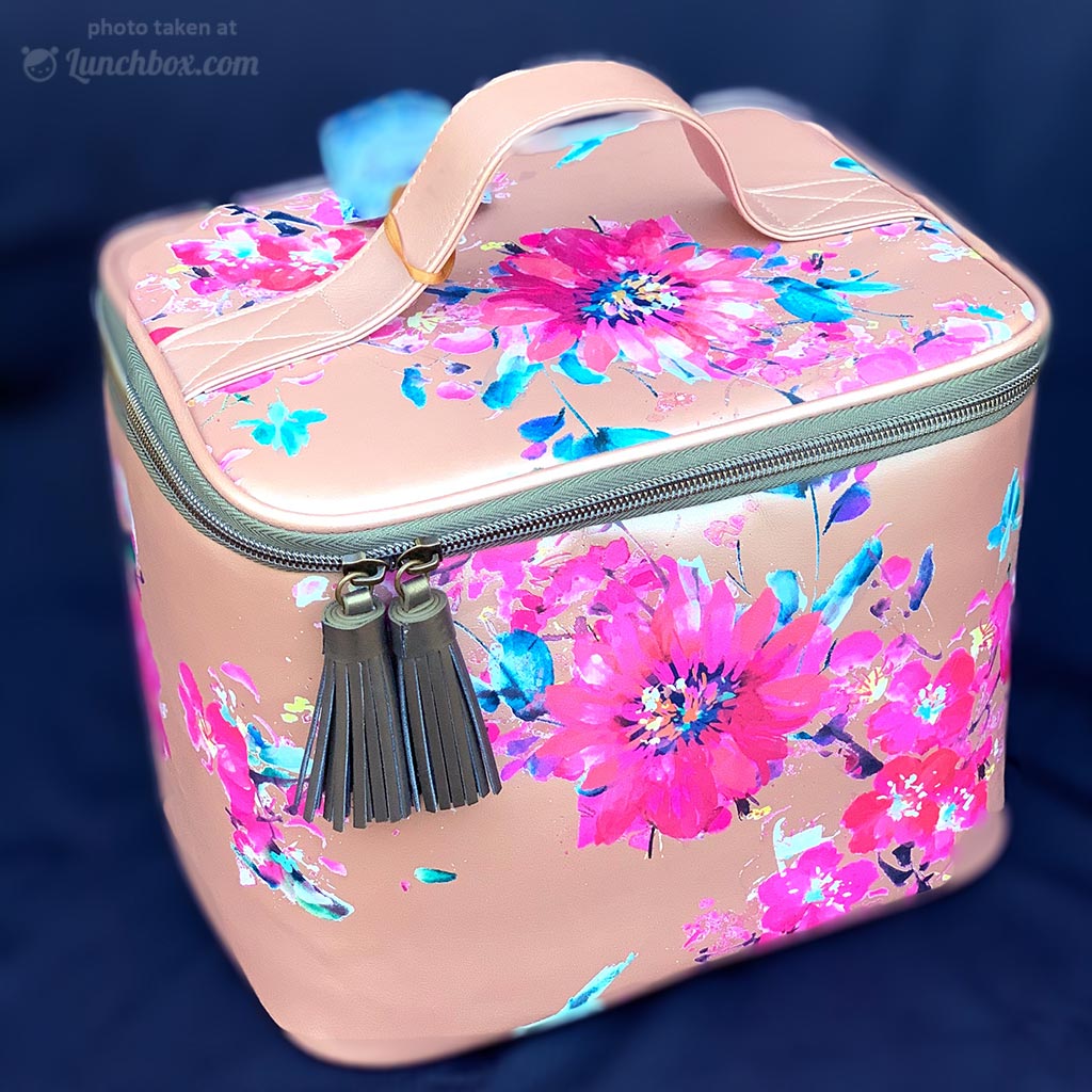 AMI Paris | Women Lunch Box Leather Top Handle Bag Powder Pink Unique
